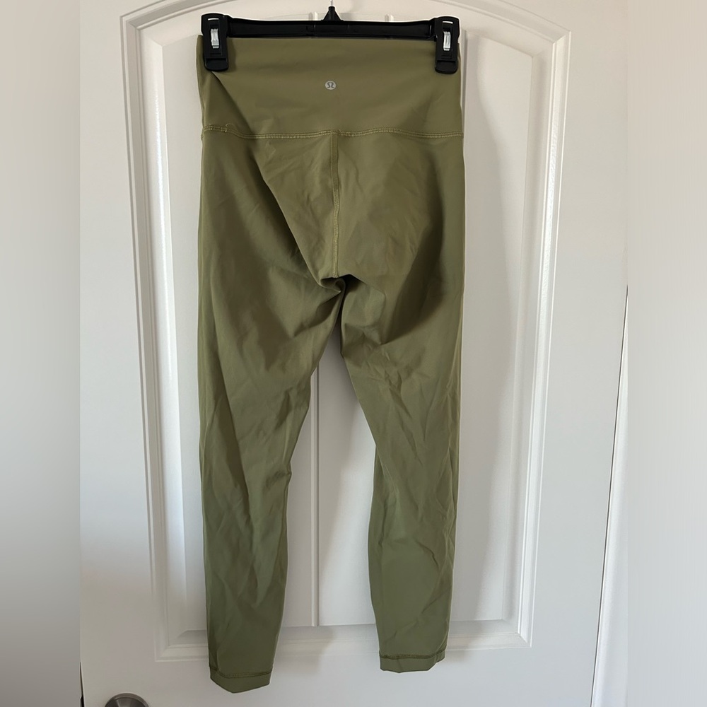 Lululemon Wunder Train High Rise Tight 25" SIZE 6 Bronze Green Leggings